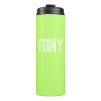 Monograma de Nome Personalizado Verde de Neon Soli