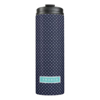 Monograma de pontos minúsculos azul e turquesa mar