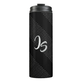 Garrafa Térmica "Monograma de prata pessoal do homem de negócios