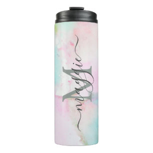 Garrafa Térmica Monograma de Script de Nome Personalizado
