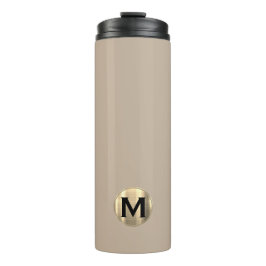 Garrafa Térmica Monograma Dourado moderno Tumbler térmico