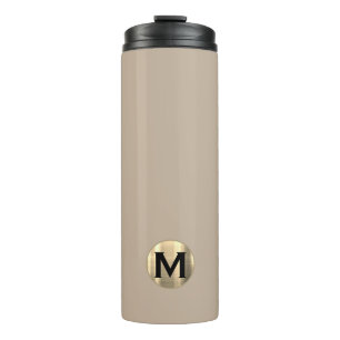 Garrafa Térmica Monograma Dourado moderno Tumbler térmico