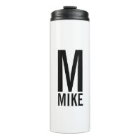 Monograma e Nome de Negrito Personalizado Moderno