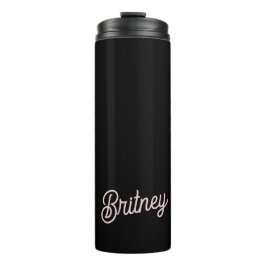 Garrafa Térmica Monograma e Nome Moderno Pink Pidroso Blush