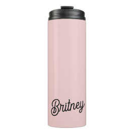 Garrafa Térmica Monograma e Nome Moderno Pink Pidroso Blush