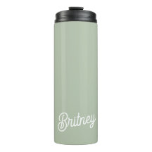 Monograma e Nome Personalizados Verde do Modern Sa