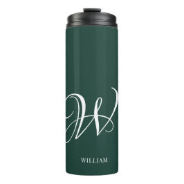Garrafa Térmica Monograma Emerald Personalizado Inicial
