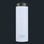 Garrafa Térmica Monograma - Estilo Moderno Minimalista<br><div class="desc">Mantenha-se atualizado em estilo com este adormecido monograma monograma de tromba isolada — o companheiro de campo de golfe mais avançado. Sua matiz azul-gelo se sente crocante e moderna, enquanto o detalhe inicial personalizado adiciona um toque polido. Construído com isolamento de parede dupla, este dormente mantém suas bebidas frias por...</div>