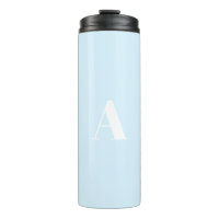 Monograma inicial alfabético azul-claro