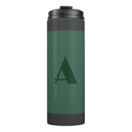 Garrafa Térmica Monograma inicial - Letra verde simples