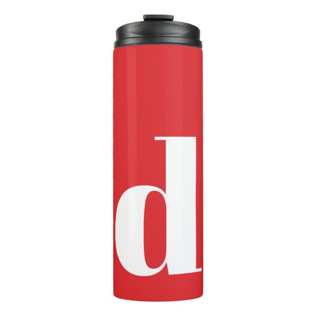 Garrafa Térmica Monograma inicial personalizado Simples (Frente)