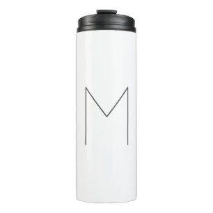 Garrafa Térmica Monograma Moderno Simples Minimalista Simples
