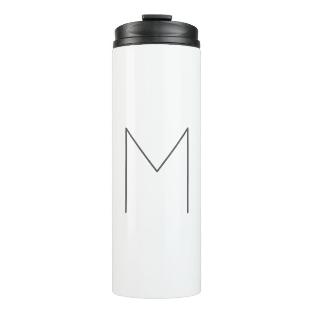 Garrafa Térmica Monograma Moderno Simples Minimalista Simples (Frente)