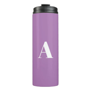 Garrafa Térmica Monograma personalizado com letra inicial lavanda