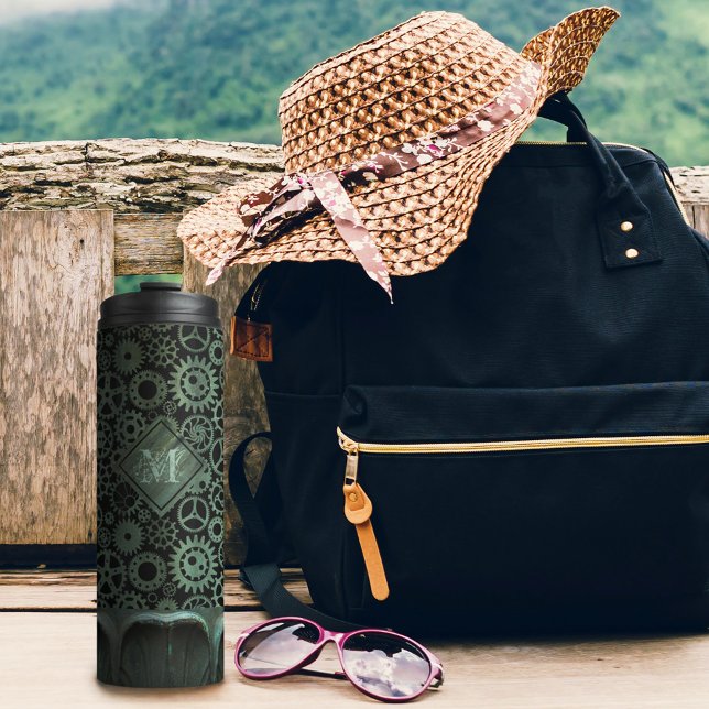 Garrafa Térmica Monograma Personalizado de Lágrimas de Bronze Stea (Criador carregado)