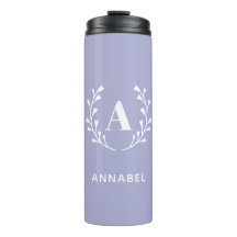 Monograma Personalizado de Pera Púrpura Pastel 