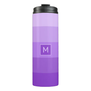 Garrafa Térmica Monograma personalizado Lilac Stripes