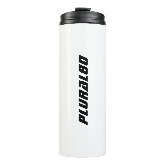 Garrafa Térmica Monograma preto e branco (Frente)