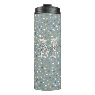 Garrafa Térmica Monograma Terrazzo Personalizado
