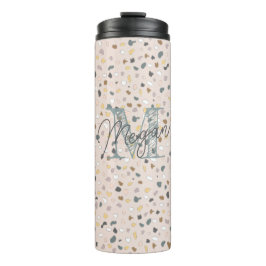 Garrafa Térmica Monograma Terrazzo Personalizado