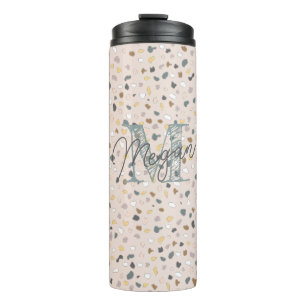 Garrafa Térmica Monograma Terrazzo Personalizado