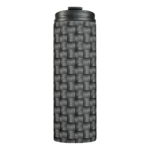 GARRAFA TÉRMICA MONOTONE VINTAGE PRETO E BRANCO 
