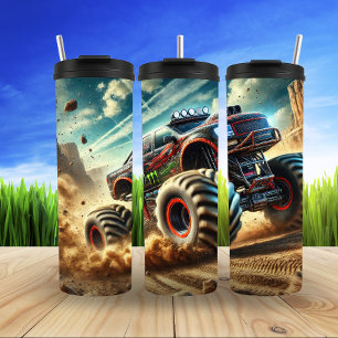 Garrafa Térmica Monster Truck Off-Road Racing Power Thrill