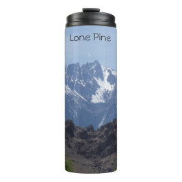 Garrafa Térmica Montanhas de Lone Pine com neve no topo