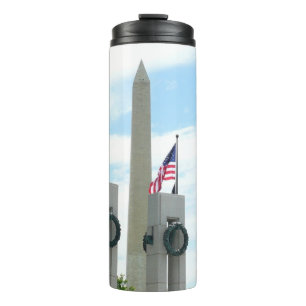 Garrafa Térmica Monumento a Washington e Memorial da II Guerra Mun