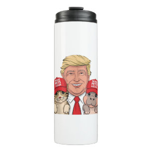 Garrafa Térmica Moo Dengs Pet Safety Campaign Trump Cat & Hippo Ta