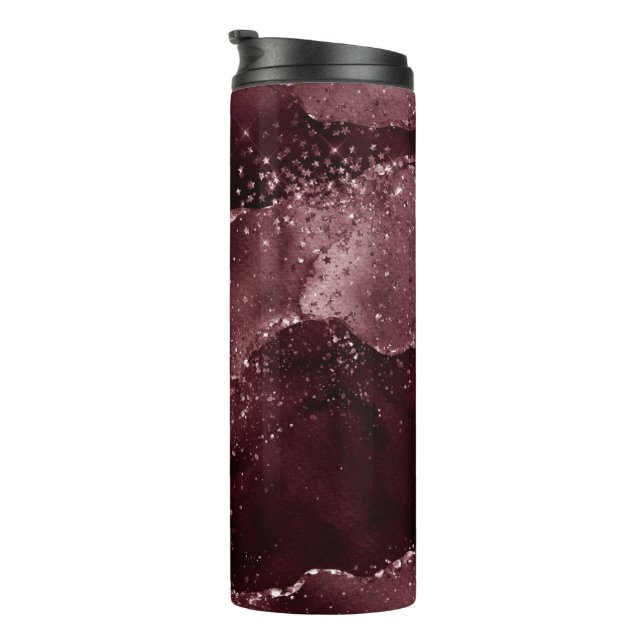 Garrafa Térmica Moody Agate | Vinho Bordéus Sangria Merlot Maroon (Rotação à direita)