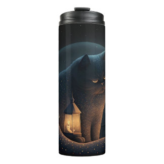 Garrafa Térmica Moody Black Cat by House @ Night - Tumbler Térmico