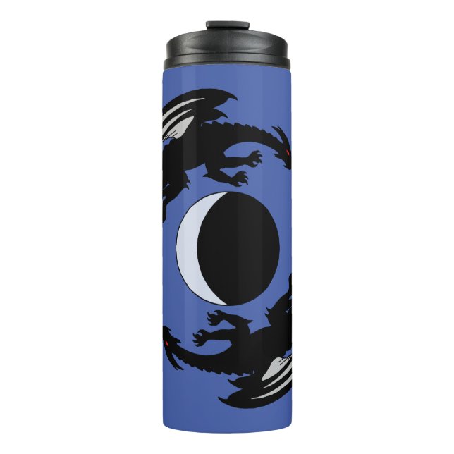 Garrafa Térmica Moon Dragon Fantasy Design Thermal Tumbler (Frente)