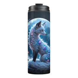 Garrafa Térmica Moonlit Crystal Fox – Guardian of Silent Dreams. 