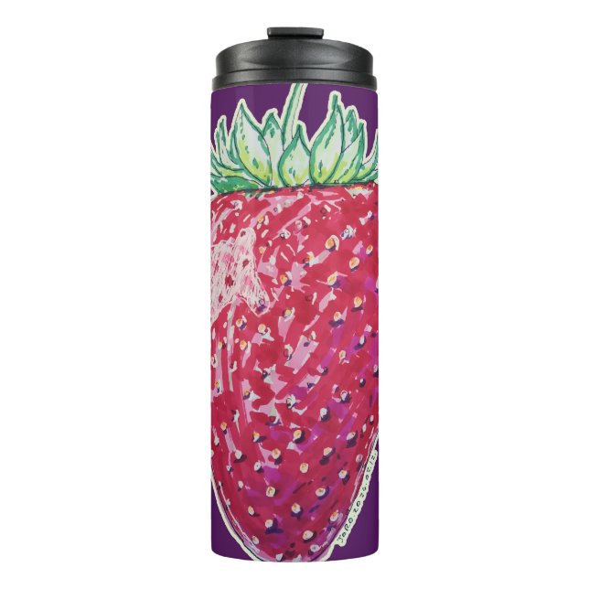 Garrafa Térmica Morango em Pé (Frente)