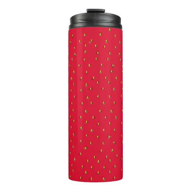 Garrafa Térmica Morango Fundo vermelho (Frente)