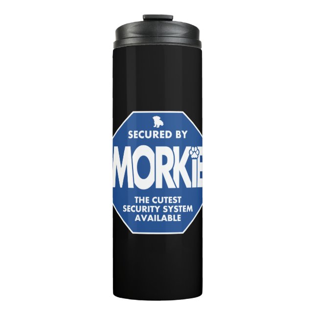 Garrafa Térmica Morkie-Segurança-Azul (Frente)