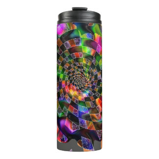 Garrafa Térmica Mosaico Espiral Psicodélico