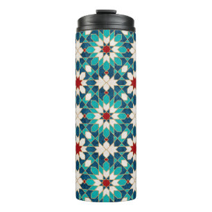 Garrafa Térmica Mosaico marmorense marmoreado marroquino azul-mari