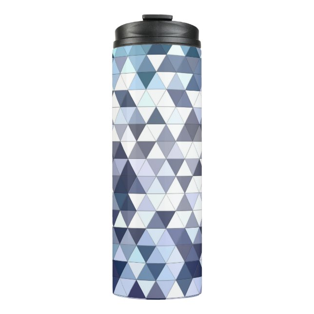 Garrafa Térmica Mosaico triangular geométrico colorido: abstrato b (Frente)