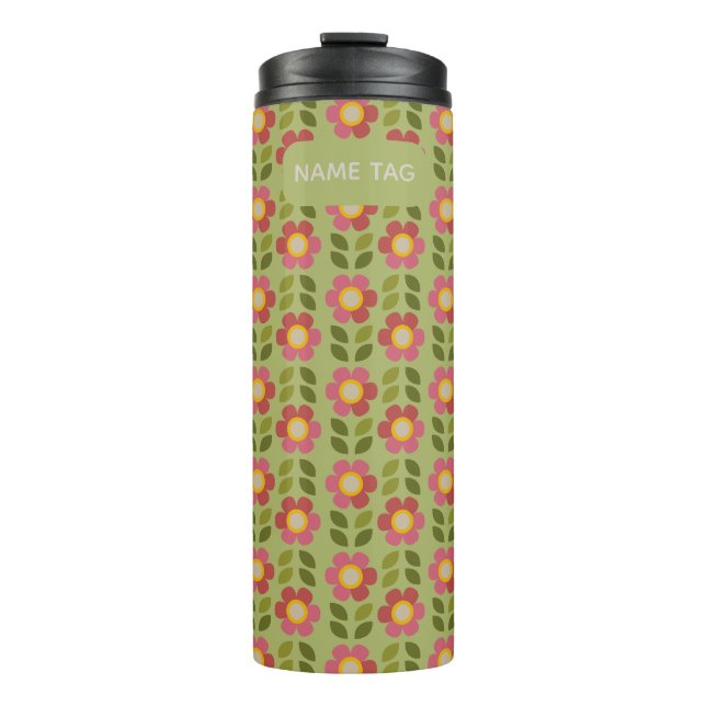 Garrafa Térmica Mossy Bloom Floral Thermal Tumbler (Frente)