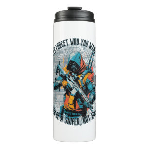 Garrafa Térmica Motivação Comercial Sniper Cyberpunk Fantasia