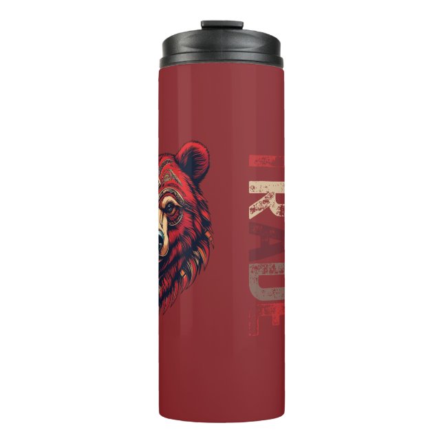 Garrafa Térmica Motivação | Próximo modo de pensar | Urso (Frente)