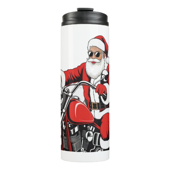 Garrafa Térmica Motociclo papai noel (Frente)