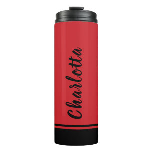 Garrafa Térmica Motor de incêndio preto   Elegante   Mínimo   Pers