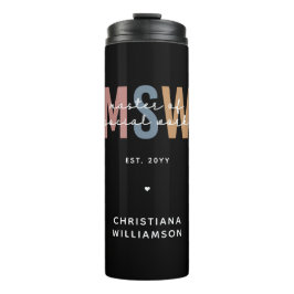 Garrafa Térmica MSW Mestre Personalizado de Graduação Retroativa d