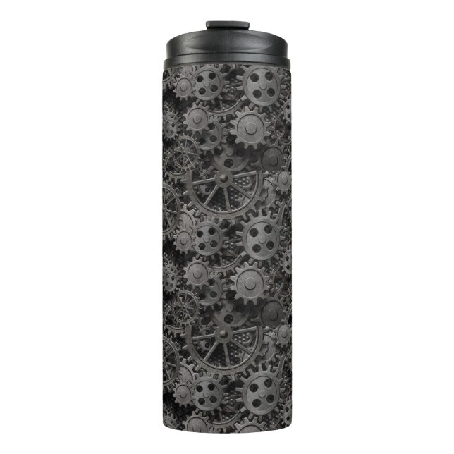 Garrafa Térmica Muitas engrenagens do metal ou peças oxidadas (Frente)