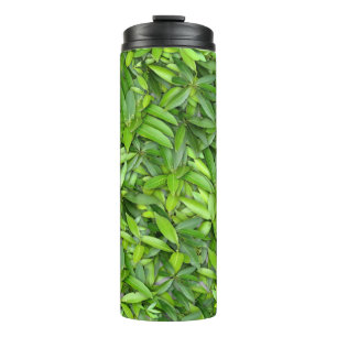Garrafa Térmica Muitas folhas verdes bonitas 