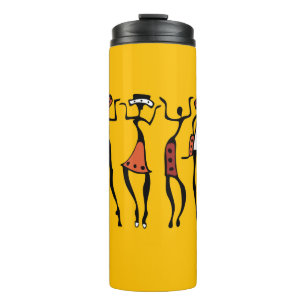 Garrafa Térmica Mulher dançarina no estilo étnico tradicional se