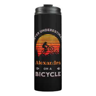 Garrafa Térmica Mulher engraçada ciclismo personalizado MTB